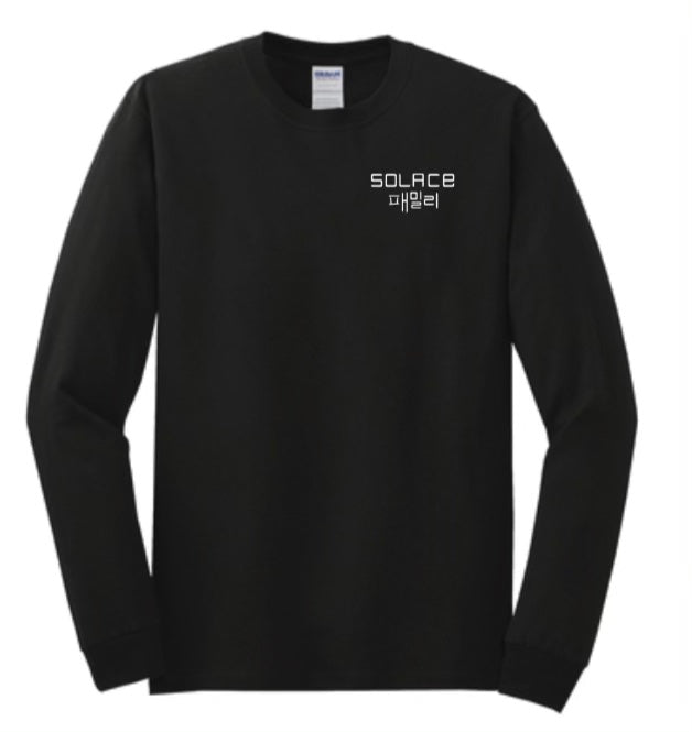 'Solace 패밀리 Family' Long sleeve shirt - Black
